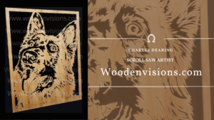 German Shepard Scroll Art