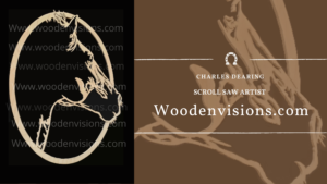 Contrast Horse Oval Scroll Art