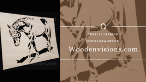 Down Horse Scroll Art