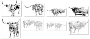 Pattern Bundle 85- Longhorn Cattle