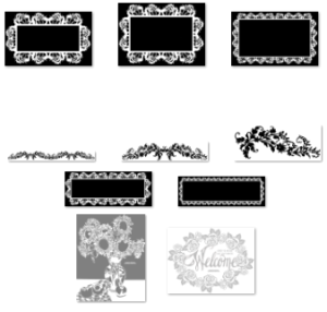 Pattern Bundle 95- Floral Frames-Vase And Flourishes