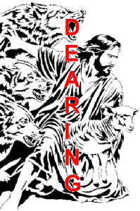 Jesus Protecting Lamb From Wolves