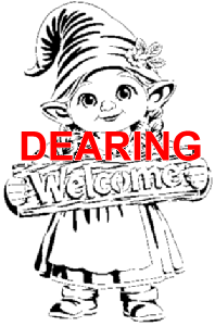 Gnome Girl With Welcome Sign